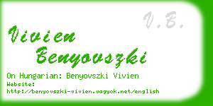 vivien benyovszki business card